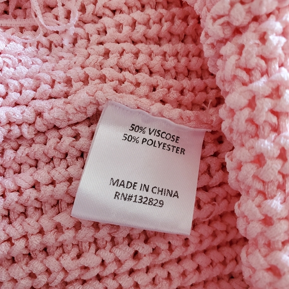 Lovers + Friends Lansel Distressed Hem Sweater In Pink NWT Size S Boho Chic - Picture 9 of 10